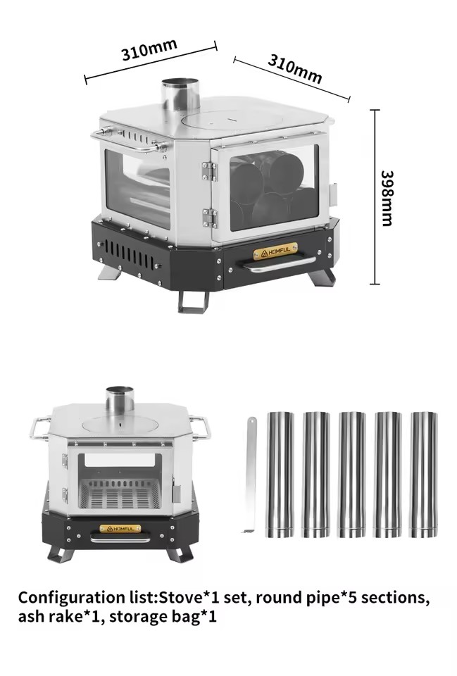 HOMFUL Portable Firewood Stove - Home Cooking Cookbook 评论和价格