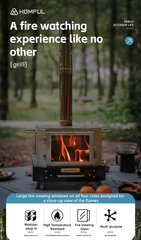 HOMFUL Portable Firewood Stove - Home Cooking Cookbook 评论和价格