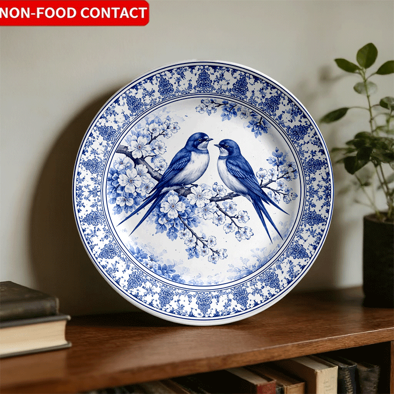 Decorative Plate with Blue-and - Home Cooking Recipes 评论和价格